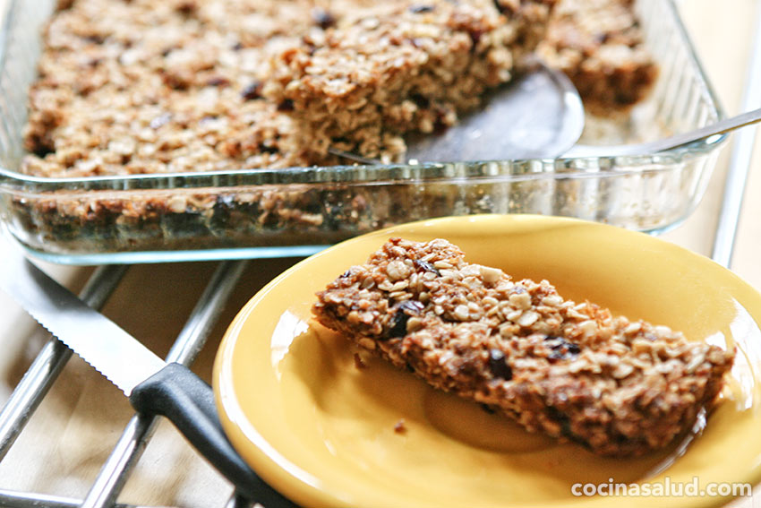 Barritas de cereales hechas en casa