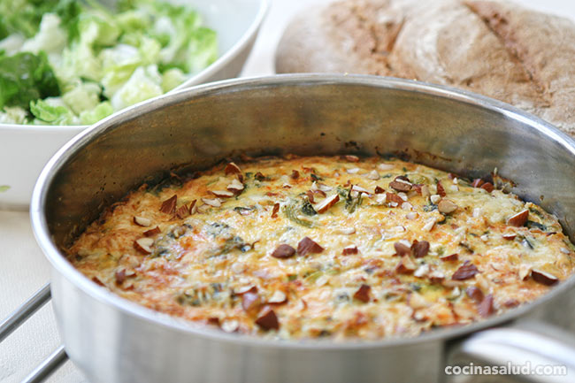 Receta de frittata de espinacas